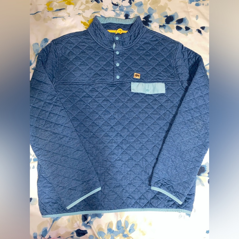 Buffalo Jackson Jacket Blue Snap Casual Pullover